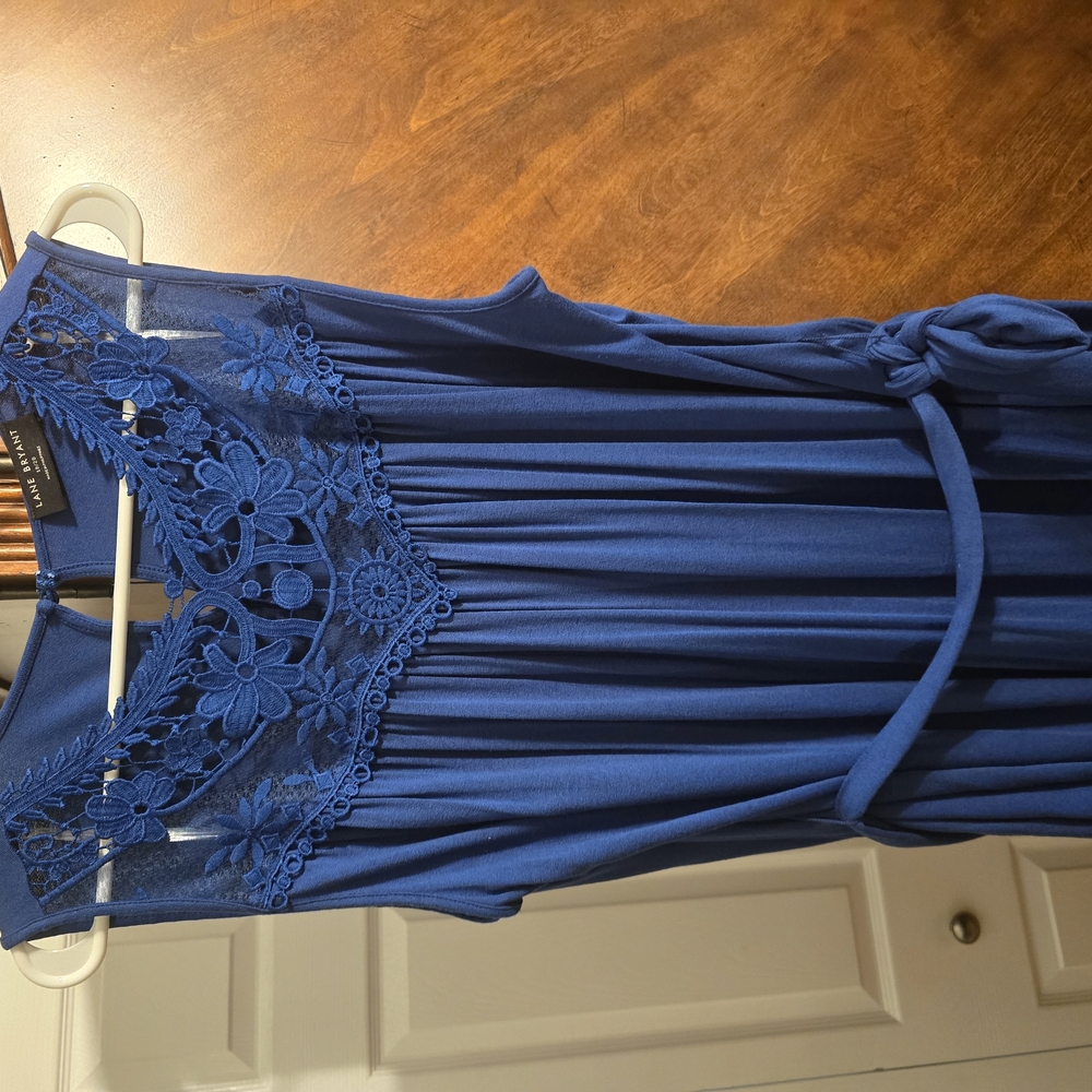 Elegant Blue Lace Dress